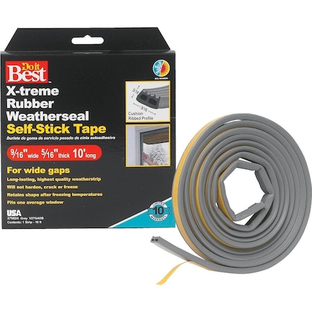 All-Source 9/16 In. x 10 Ft. Gray Wide Weatherseal Tape V27GADB